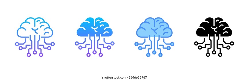 Deep Learning Multi Style Icon Set