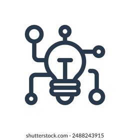 Deep Learning Vector Icon Illustration