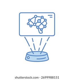 Icono de Vector de aprendizaje profundo Ilustración de stock