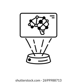 Icono de Vector de aprendizaje profundo Ilustración de stock