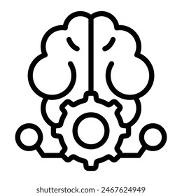 Deep Learning Vector Line Icon Design