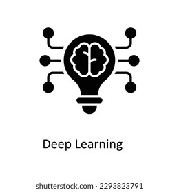 deep learning Vector    Solid Icons. Simple stock illustration stock