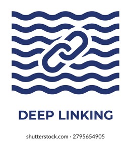 Deep Linking Technology and Connected Network Vector Icon