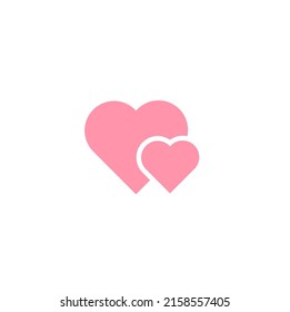 Deep in love flat icon design for dating apps. Vector illustration.
