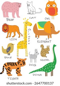 Deep in the lush green jungle, playful monkeys swing, parrots squawk with color, and tigers prowl quietly. A wild world full of exciting animal friends!