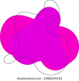 Deep Magenta Fluid Element Vector