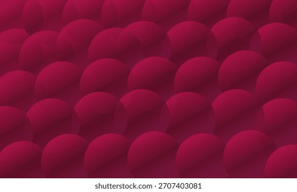 Fondo geométrico 3D de esferas superpuestas de magenta profundo