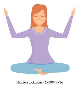 Deep meditation icon. Cartoon of Deep meditation vector icon for web design isolated on white background