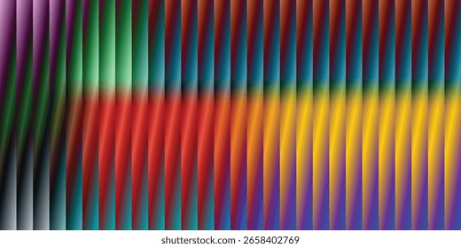 Ondulación de cristal cromado multicolor profundo con flujo de luz de neón y efecto de prisma fracturado en diseño de espectro abstracto dinámico