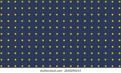 Deep navy blue vector background with vibrant yellow stars. Ideal for night sky, celebration, or bold designs.