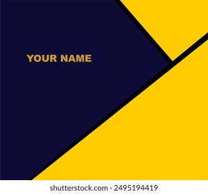 Fondo azul marino profundo y amarillo para sus necesidades, con un diseño simple y hermoso de mirar.