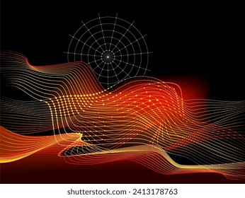Deep neural networks. Artificial Intelligence System. Polygonal science background. High tech digital technology. Print for scientific research in biology, physics and nanotechnologies. Vector image.