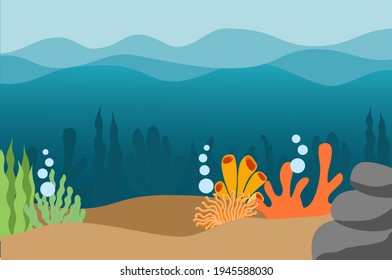 deep ocean background design vector