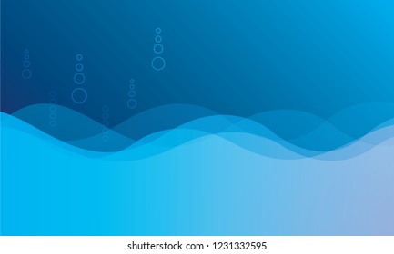 Deep ocean background.Water vector