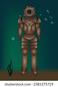 deep ocean science special hydro uniform iron wetsuit costume with illuminator cartoon animation title picture