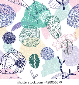 Deep ocean. Vector seamless pattern