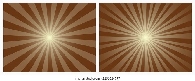 Deep Orange sunburst background. Vector Illustration.