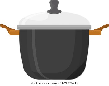 Deep pan, illustration, vector on a white background.