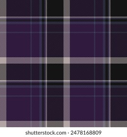 Tief Muster Tartan Stoff, Handtuch Check Vektorgrafik plaid. Bestellen Sie einen nahtlosen Texturhintergrund aus Textil in dunklen und schwarzen Farben.