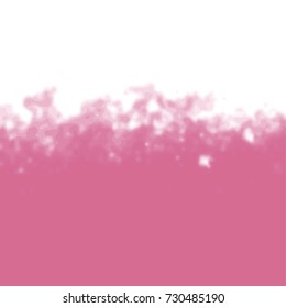 deep pink colored area with soft cloudy shaped border on white background, vector illustration