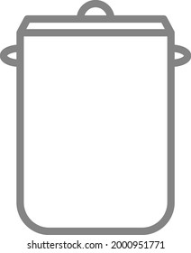 Deep pot, illustration, on a white background.