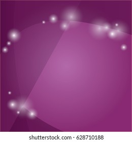 Deep purple abstract backgrouns with lights. Vector illustration.