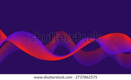 Deep purple backdrop combined with glowing red flowing waves. Dramatic abstract motion concept ideal for event promotion, nightlife theme, creative poster, and digital advertising.