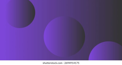 
Um fundo de gradiente roxo profundo apresenta três esferas grandes e sombreadas que parecem estar flutuando no espaço abstrato.