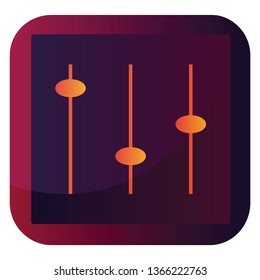 Deep purple music setting controler vector illustration on a white background