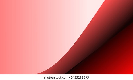 Deep red colors simple folded paper theme background with underside empty space for text and images presentations