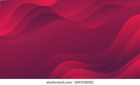 Deep Red and Magenta Wavy Abstract Background