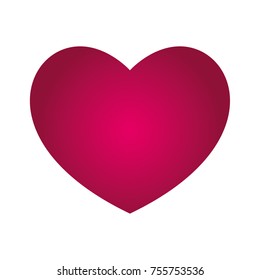 Deep red Pink Round Heart Gradient