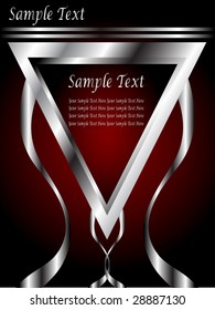 Una tarjeta de visita o una plantilla de fondo de un vector profundo de color rojo y plata