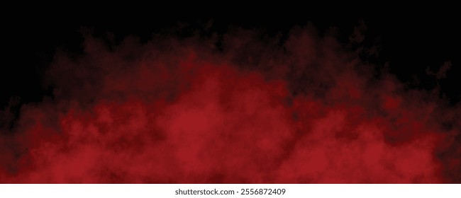 Deep Red Smoke Texture Floating in Black Darkness for Bold and Creative Design Applications
