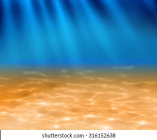 Deep sandy bottom of the ocean