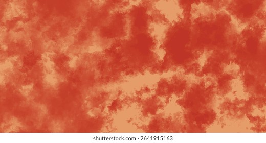 Deep Scarlet and Orange Ink Wash Creating a Dreamlike Haze of Texture

