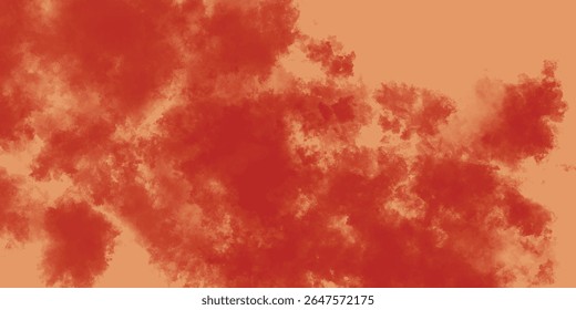 Escarlate profundo e tinta laranja Wash Criando uma nuvem de textura Dreamlike

