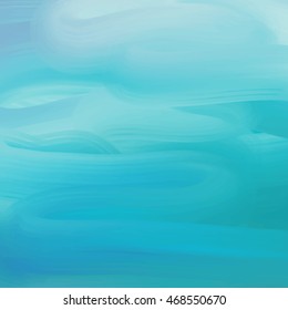 Deep sea abstract background, oil paint brush texture in blue palette