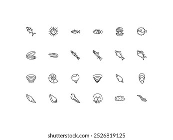 Deep sea animal icon, design, vector illustration