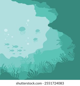 Deep sea background vector illustration design