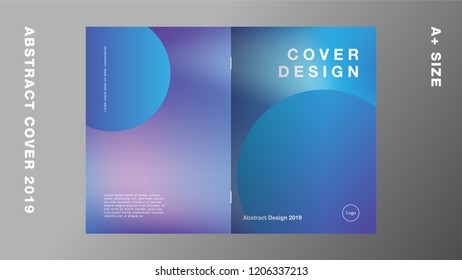 Deep sea ball gradient color book report Cover 2019 , Template layout design, Cover book. Vector illustration, Presentation gradient background.