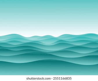 El mar profundo con grandes olas. 