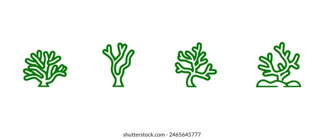 
Gráficos de coral de aguas profundas. diseño plano