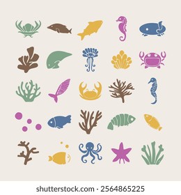 deep sea design element collection
