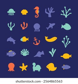 deep sea design element collection