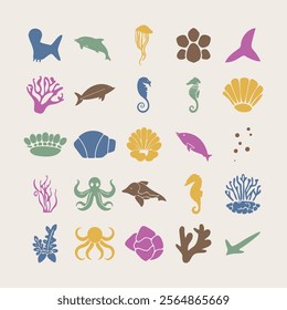 deep sea design element collection