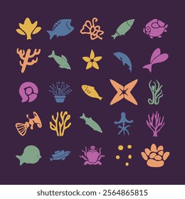 deep sea design element collection