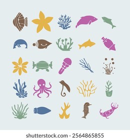deep sea design element collection