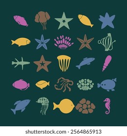deep sea design element collection