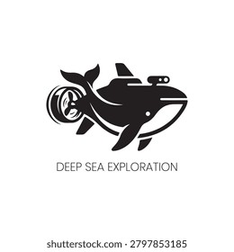 Deep Sea Exploration logo showcases a sophisticated emblem featuring marine vessel aesthetics merged with exploratory depth indicators, representing ocean research, underwater mapping, and scientific discovery, designed for maritime organizations, research institutes, or offshore exploration companies requiring a distinct and authoritative visual presence for their advanced subaquatic technology and maritime ventures.